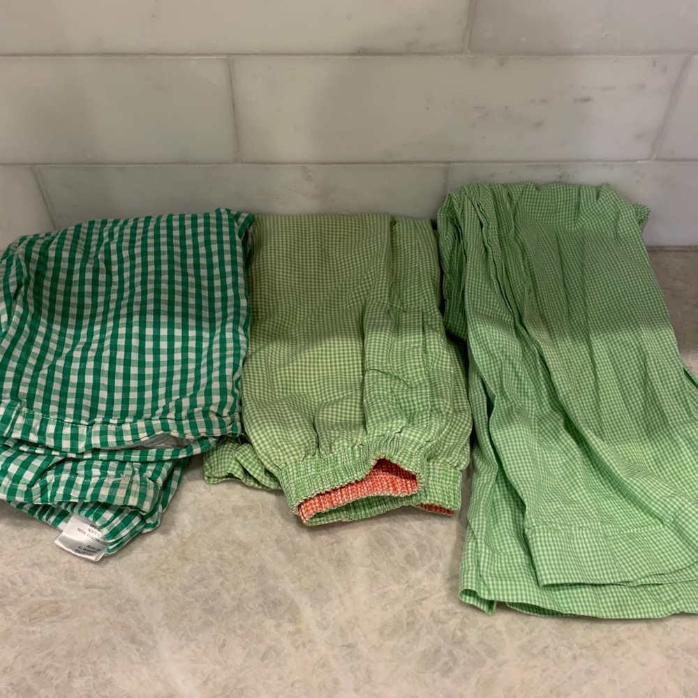 Three green pants
